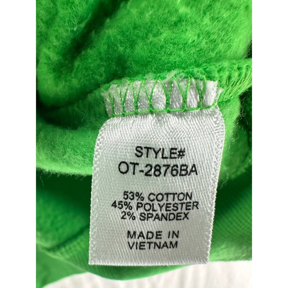 Judith March Lets Par-Tee Golf Sweatshirt Green Chenille Pink Oversized Crop M - Picture 11 of 12
